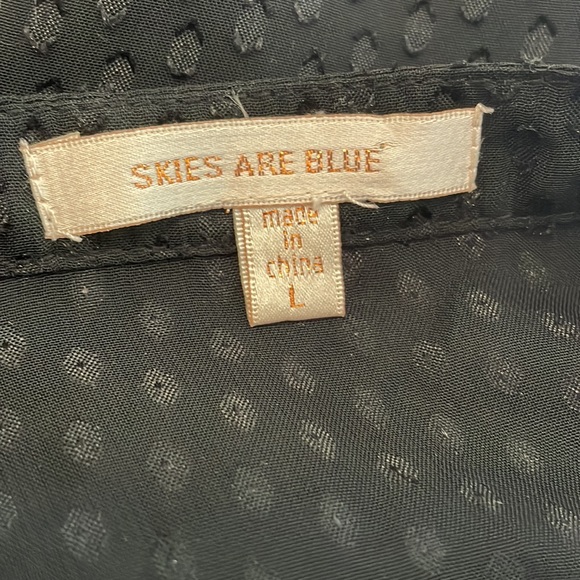 Skies Are Blue Sheer Blouse - Picture 7 of 9